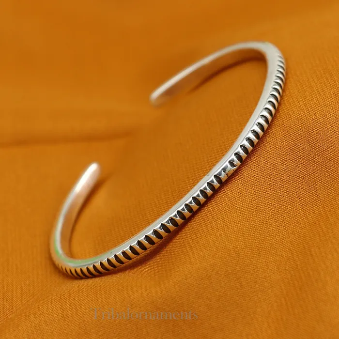 solid 925 sterling silver handmade adjustable cuff bangle bracelet unsex gifting jewelry best gift cuff bracelet from india nsk375 TRIBAL ORNAMENTS Bracelets