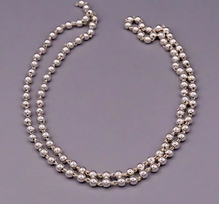 Solid silver handmade fabulous silver 109 beads chain necklace for jap mala for japping mantra for god mediation ch22 TRIBAL ORNAMENTS Necklaces
