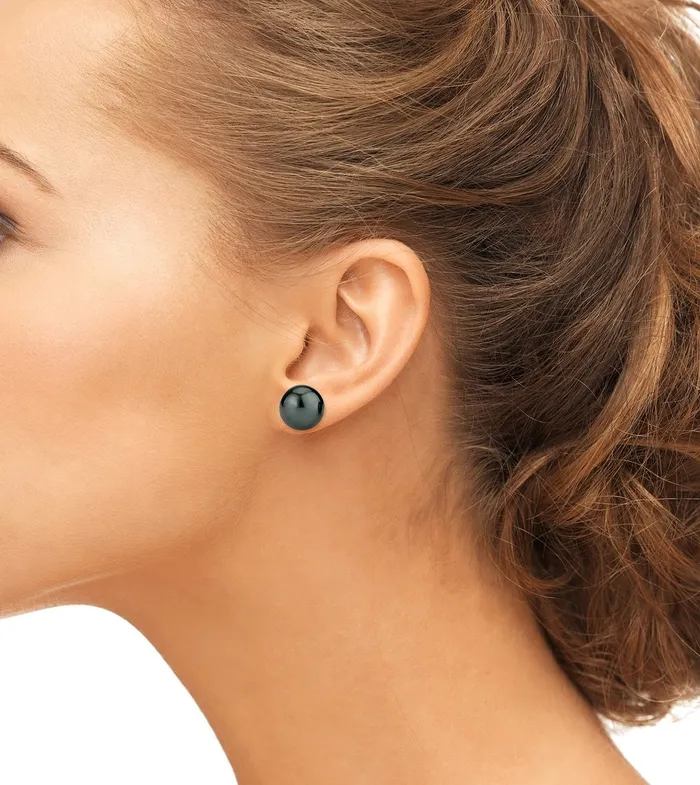 spt 13mm Tahitian South Sea Round Pearl Stud Earrings Various Colors Earrings spt 13mm Tahitian South Sea Round Pearl Stud Earrings Various Colors Earrings