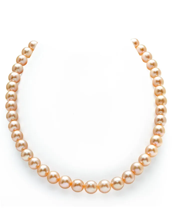 spt 8595mm Peach Freshwater Pearl Necklace AAA Quality Necklaces
