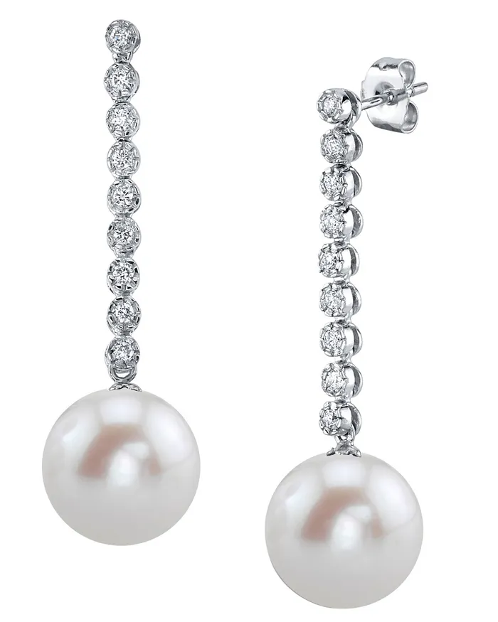 spt Earrings Freshwater Pearl Diamond Bellatrix Earrings
