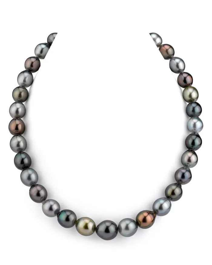 spt Necklaces MultiColor DropShape Tahitian Pearl Necklace 100120mm AAAA Quality spt Necklaces MultiColor DropShape Tahitian Pearl Necklace 100120mm AAAA Quality