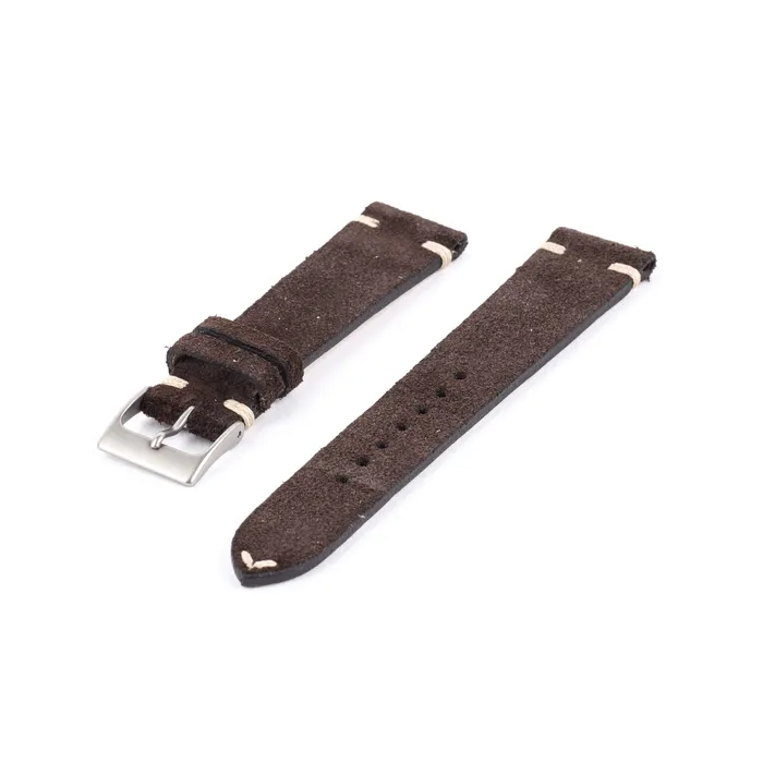 STORE 5a Watches PreOwned 18 mm Chocolate Brown Suede Watch Strap