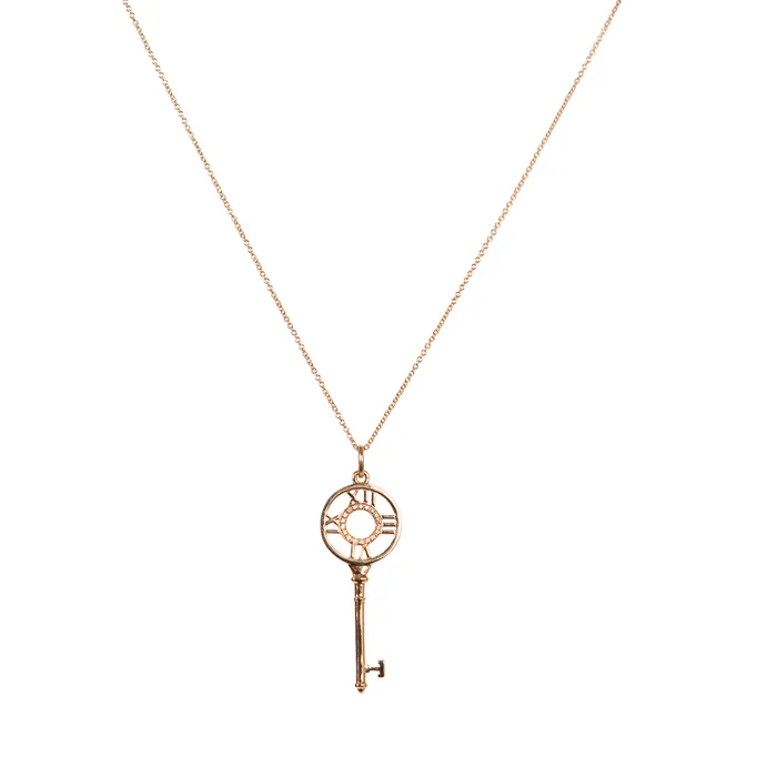 Tiffany Co Necklaces PreOwned Tiffany Co Diamond Atlas Key Pendant