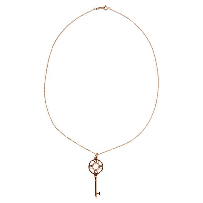 Tiffany Co Necklaces PreOwned Tiffany Co Diamond Atlas Key Pendant