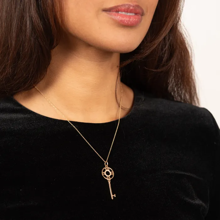 Tiffany Co Necklaces PreOwned Tiffany Co Diamond Atlas Key Pendant