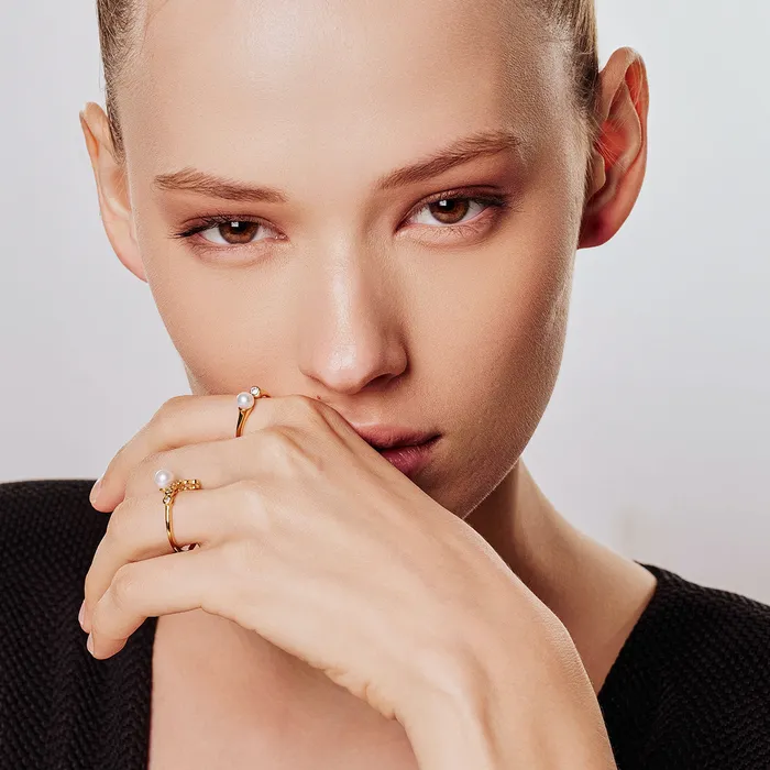 Top Grade Freshwater Pearl Ring WR00298 BUBBLE Pearly Lustre Rings