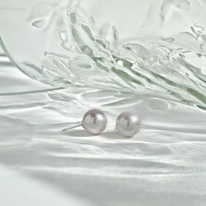 Top Lustre Edison White Pearl Stud Earrings WE00731 Pearly Lustre Earrings