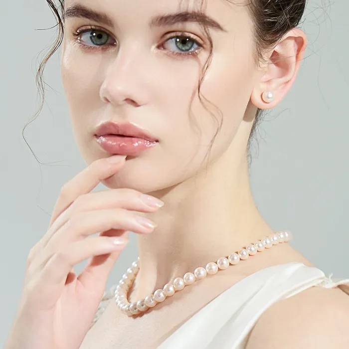 Top Lustre Edison White Pearl Stud Earrings WE00731 Pearly Lustre Earrings
