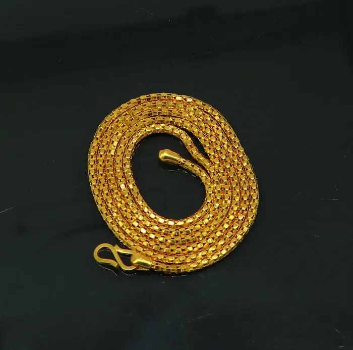 TRIBAL ORNAMENTS 22 kt yellow gold customized unique stylish spotted flexible chain necklace best gifting unisex chain necklace wedding anniversary gift GCH003 Necklaces TRIBAL ORNAMENTS 22 kt yellow gold customized unique stylish spotted flexible chain necklace best gifting unisex chain necklace wedding anniversary gift GCH003 Necklaces