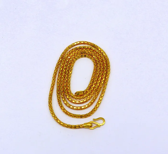TRIBAL ORNAMENTS 22 kt yellow gold customized unique stylish spotted flexible chain necklace best gifting unisex chain necklace wedding anniversary gift GCH003 Necklaces