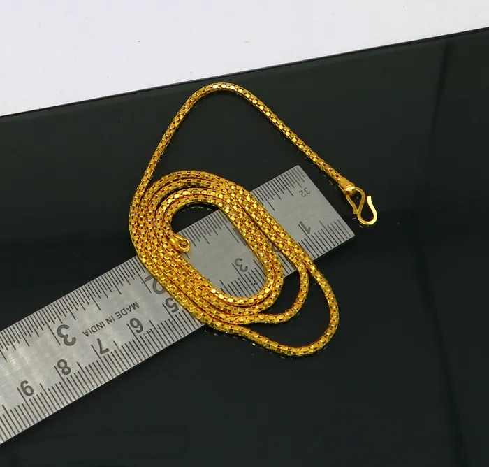 TRIBAL ORNAMENTS 22 kt yellow gold customized unique stylish spotted flexible chain necklace best gifting unisex chain necklace wedding anniversary gift GCH003 Necklaces
