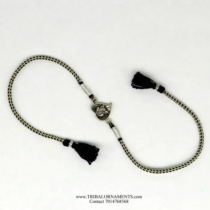 TRIBAL ORNAMENTS Bracelets 925 sterling silver handmade Ganesha design Rakhi Bracelet amazing stylish gift for Rakshabandhan rk75