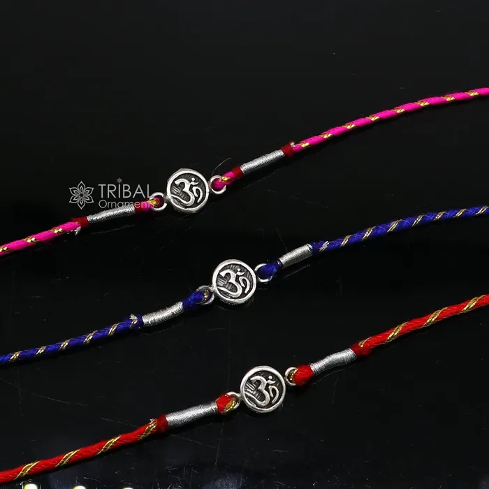 TRIBAL ORNAMENTS Bracelets 925 sterling silver handmade Rakhi Bracelet Exclusive Vintage divine OM Aum design size free rakhi Bracelet for Rakshabandhan rk288 TRIBAL ORNAMENTS Bracelets 925 sterling silver handmade Rakhi Bracelet Exclusive Vintage divine OM Aum design size free rakhi Bracelet for Rakshabandhan rk288
