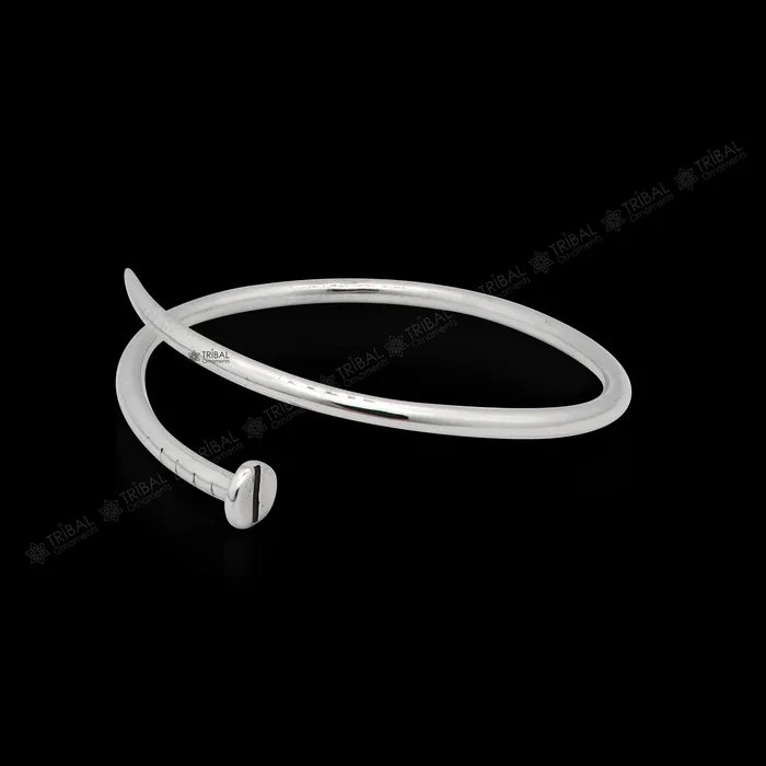 TRIBAL ORNAMENTS Bracelets 925 sterling silver handmade solid round plain adjustable cuff bracelet cuff kada unsex gifting jewelry solid silver kada cuff160 TRIBAL ORNAMENTS Bracelets 925 sterling silver handmade solid round plain adjustable cuff bracelet cuff kada unsex gifting jewelry solid silver kada cuff160