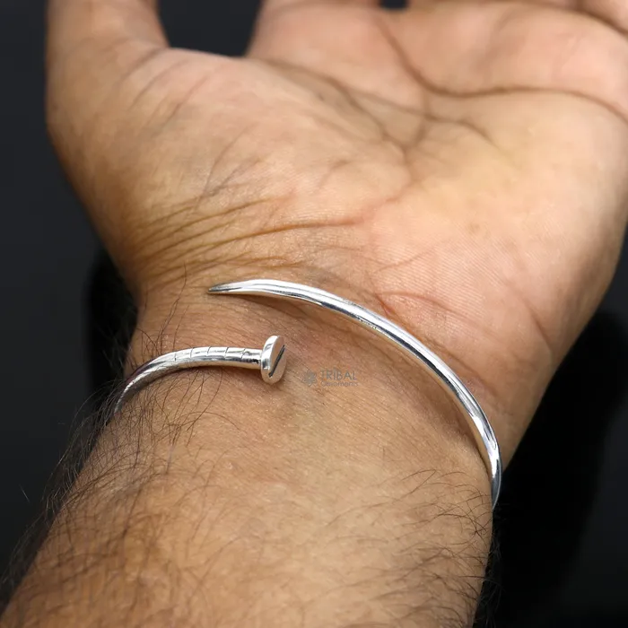 TRIBAL ORNAMENTS Bracelets 925 sterling silver handmade solid round plain adjustable cuff bracelet cuff kada unsex gifting jewelry solid silver kada cuff160 TRIBAL ORNAMENTS Bracelets 925 sterling silver handmade solid round plain adjustable cuff bracelet cuff kada unsex gifting jewelry solid silver kada cuff160