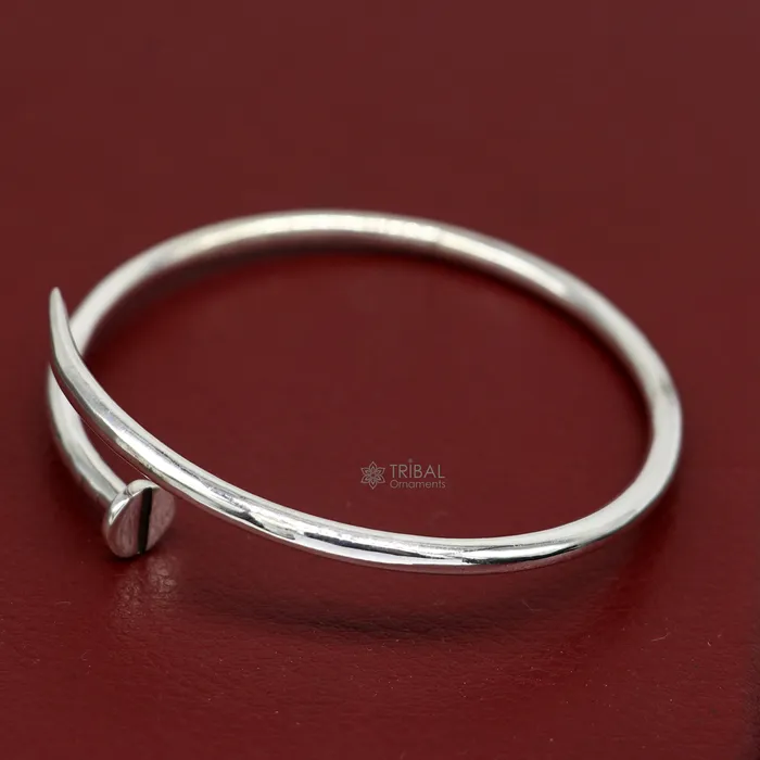 TRIBAL ORNAMENTS Bracelets 925 sterling silver handmade solid round plain adjustable cuff bracelet cuff kada unsex gifting jewelry solid silver kada cuff160 TRIBAL ORNAMENTS Bracelets 925 sterling silver handmade solid round plain adjustable cuff bracelet cuff kada unsex gifting jewelry solid silver kada cuff160