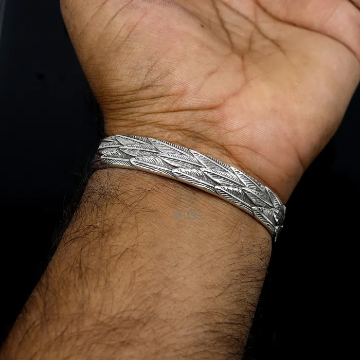 TRIBAL ORNAMENTS Bracelets 925 sterling silver handmade unique wing feather design adjustable cuff bracelet cuff kada unsex gifting jewelry solid silver kada cuff149 TRIBAL ORNAMENTS Bracelets 925 sterling silver handmade unique wing feather design adjustable cuff bracelet cuff kada unsex gifting jewelry solid silver kada cuff149