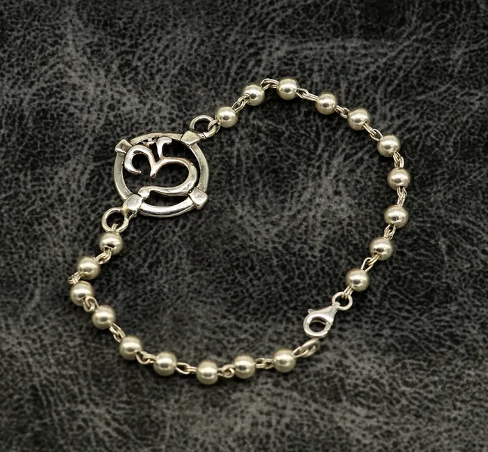 TRIBAL ORNAMENTS Bracelets All size rakhi 925 sterling silver custom Aum OM design beaded Rakhi Bracelet special personalized Rakshabandhan gift rk012 TRIBAL ORNAMENTS Bracelets All size rakhi 925 sterling silver custom Aum OM design beaded Rakhi Bracelet special personalized Rakshabandhan gift rk012