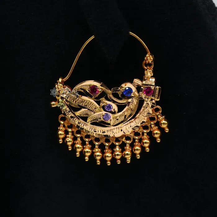 TRIBAL ORNAMENTS Earrings Indian traditional cultural design 22Kt yellow gold handmade amazing antique style girls womens earrings charms hoops jewelry er183 TRIBAL ORNAMENTS Earrings Indian traditional cultural design 22Kt yellow gold handmade amazing antique style girls womens earrings charms hoops jewelry er183