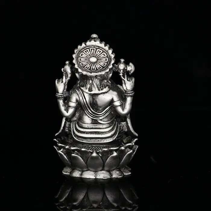 TRIBAL ORNAMENTS Necklaces 925 Sterling silver Lord Ganesh Idol Pooja Articles Silver Idols Figurine handcrafted Ganesha statue sculpture Diwali puja gift art670 TRIBAL ORNAMENTS Necklaces 925 Sterling silver Lord Ganesh Idol Pooja Articles Silver Idols Figurine handcrafted Ganesha statue sculpture Diwali puja gift art670