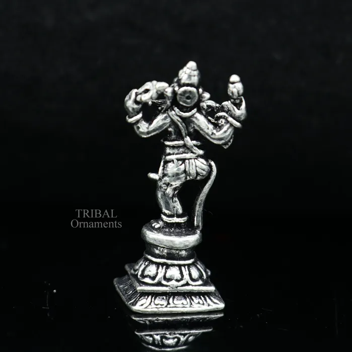 TRIBAL ORNAMENTS Necklaces 925 Sterling silver Lord Ganesh Idol small dancing style statue Figurine handcrafted Lord Ganesh statue sculpture Diwali puja gift art510 TRIBAL ORNAMENTS Necklaces 925 Sterling silver Lord Ganesh Idol small dancing style statue Figurine handcrafted Lord Ganesh statue sculpture Diwali puja gift art510