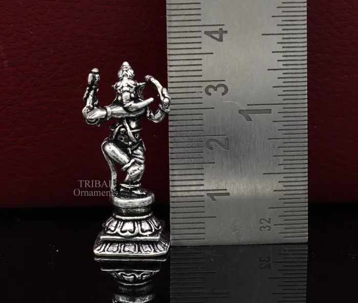 TRIBAL ORNAMENTS Necklaces 925 Sterling silver Lord Ganesh Idol small dancing style statue Figurine handcrafted Lord Ganesh statue sculpture Diwali puja gift art510 TRIBAL ORNAMENTS Necklaces 925 Sterling silver Lord Ganesh Idol small dancing style statue Figurine handcrafted Lord Ganesh statue sculpture Diwali puja gift art510
