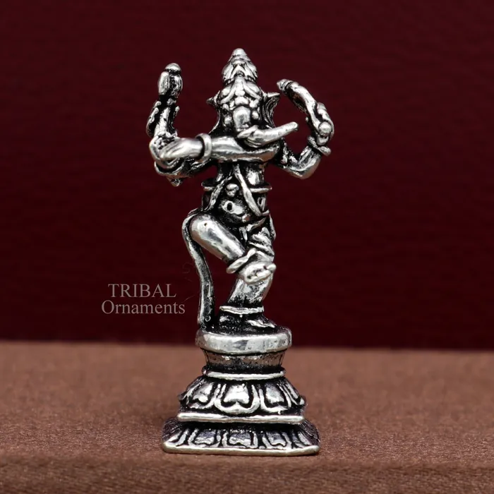 TRIBAL ORNAMENTS Necklaces 925 Sterling silver Lord Ganesh Idol small dancing style statue Figurine handcrafted Lord Ganesh statue sculpture Diwali puja gift art510 TRIBAL ORNAMENTS Necklaces 925 Sterling silver Lord Ganesh Idol small dancing style statue Figurine handcrafted Lord Ganesh statue sculpture Diwali puja gift art510