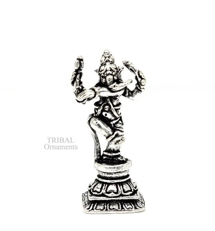 TRIBAL ORNAMENTS Necklaces 925 Sterling silver Lord Ganesh Idol small dancing style statue Figurine handcrafted Lord Ganesh statue sculpture Diwali puja gift art510 TRIBAL ORNAMENTS Necklaces 925 Sterling silver Lord Ganesh Idol small dancing style statue Figurine handcrafted Lord Ganesh statue sculpture Diwali puja gift art510