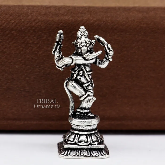 TRIBAL ORNAMENTS Necklaces 925 Sterling silver Lord Ganesh Idol small dancing style statue Figurine handcrafted Lord Ganesh statue sculpture Diwali puja gift art510 TRIBAL ORNAMENTS Necklaces 925 Sterling silver Lord Ganesh Idol small dancing style statue Figurine handcrafted Lord Ganesh statue sculpture Diwali puja gift art510