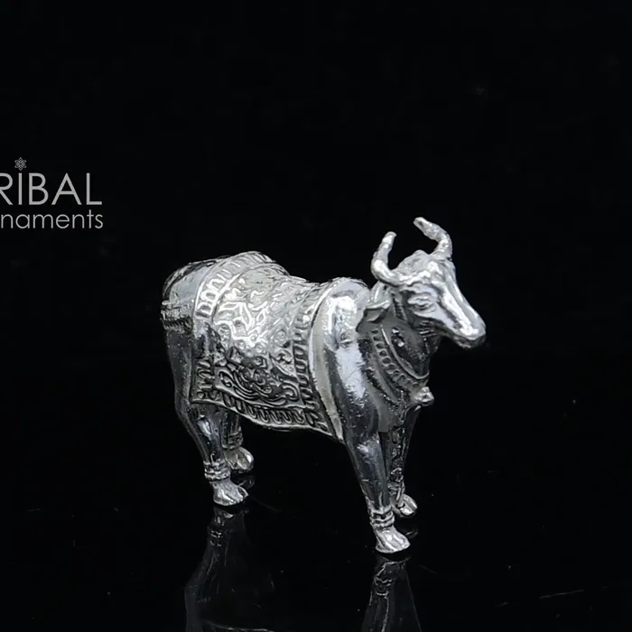 TRIBAL ORNAMENTS Necklaces 925 sterling silver solid cow for puja su1314 TRIBAL ORNAMENTS Necklaces 925 sterling silver solid cow for puja su1314