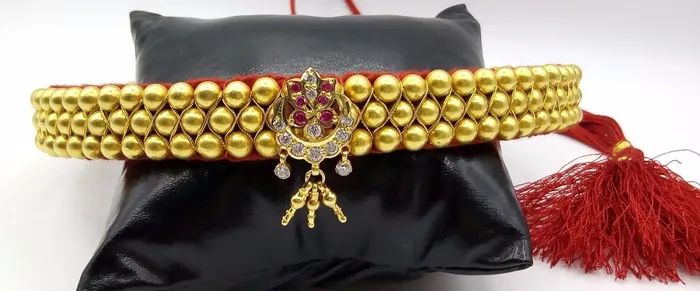 TRIBAL ORNAMENTS Necklaces Vintage 22karat yellow gold handmade beads or ball studded fabulous necklace rajasthan tribal jewelry for womens gifting