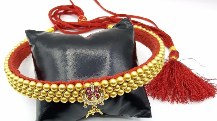 TRIBAL ORNAMENTS Necklaces Vintage 22karat yellow gold handmade beads or ball studded fabulous necklace rajasthan tribal jewelry for womens gifting