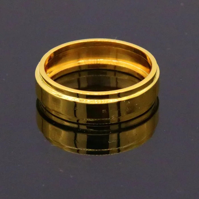 TRIBAL ORNAMENTS Rings 18 kt yellow gold handmade fabulous wedding engagement anniversary ring band unisex jewelry all sizes available GR006