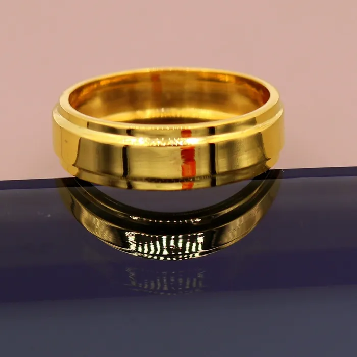 TRIBAL ORNAMENTS Rings 18 kt yellow gold handmade fabulous wedding engagement anniversary ring band unisex jewelry all sizes available GR006