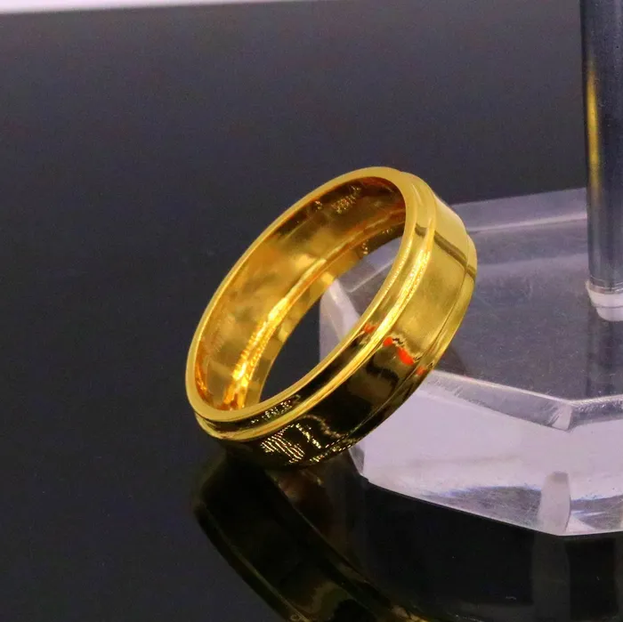 TRIBAL ORNAMENTS Rings 18 kt yellow gold handmade fabulous wedding engagement anniversary ring band unisex jewelry all sizes available GR006