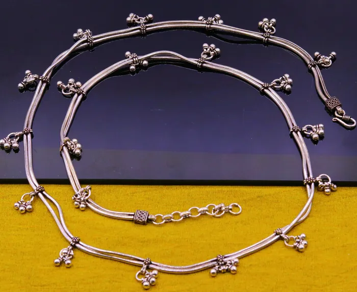 TRIBAL ORNAMENTS Rings 36 to 385 inches adjustable 925 sterling silver handmade vintage design awesome belly chainwaist chain belly dance tribal jewelry wch07