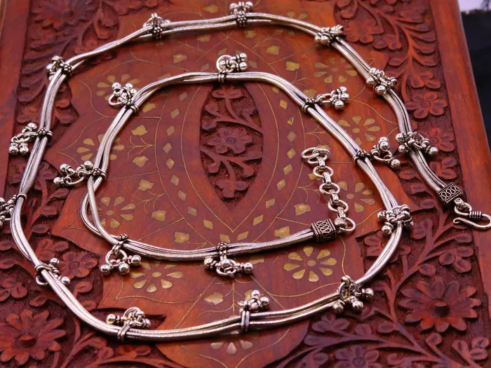 TRIBAL ORNAMENTS Rings 36 to 385 inches adjustable 925 sterling silver handmade vintage design awesome belly chainwaist chain belly dance tribal jewelry wch07