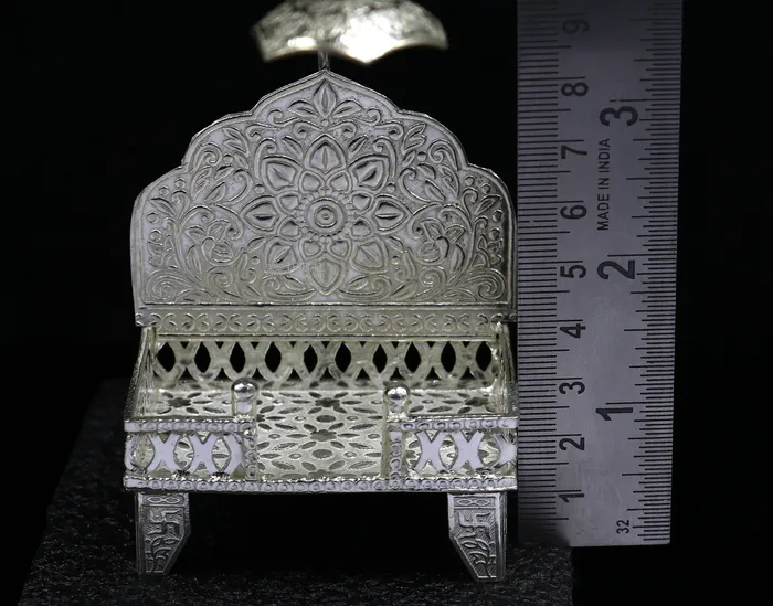 TRIBAL ORNAMENTS Rings 925 pure sterling silver handcrafted small singhasan idol krishna Bal Gopala throne god statues chair divine silver Chauki Aasan su1171 TRIBAL ORNAMENTS Rings 925 pure sterling silver handcrafted small singhasan idol krishna Bal Gopala throne god statues chair divine silver Chauki Aasan su1171
