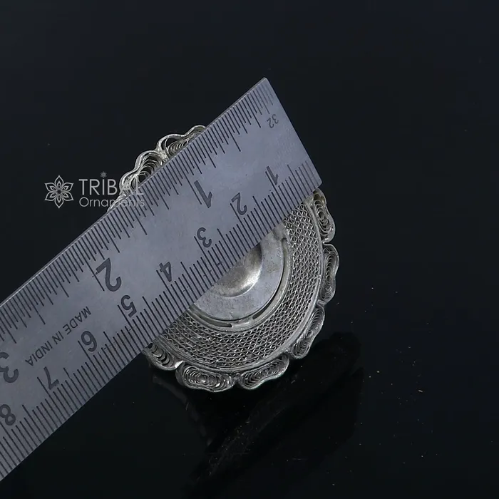 TRIBAL ORNAMENTS Rings 925 Sterling silver handmade fabulous meenakari trinket box container box casket box sindoor box enamel work customized box stb864