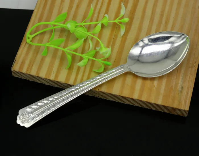 TRIBAL ORNAMENTS Rings Pure sterling silver handmade solid silver 6 spoon kitchen utensils vessels silver has antibacterial properties keep stay healthy sv58