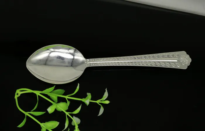 TRIBAL ORNAMENTS Rings Pure sterling silver handmade solid silver 6 spoon kitchen utensils vessels silver has antibacterial properties keep stay healthy sv58