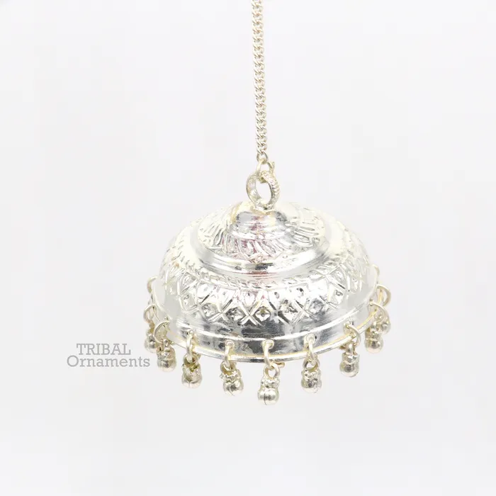 TRIBAL ORNAMENTS Rings Solid Silver chhatar or chhatra silver umbrella god temple art Gorgeous hand craved Solid silver temple article temple utensils su749