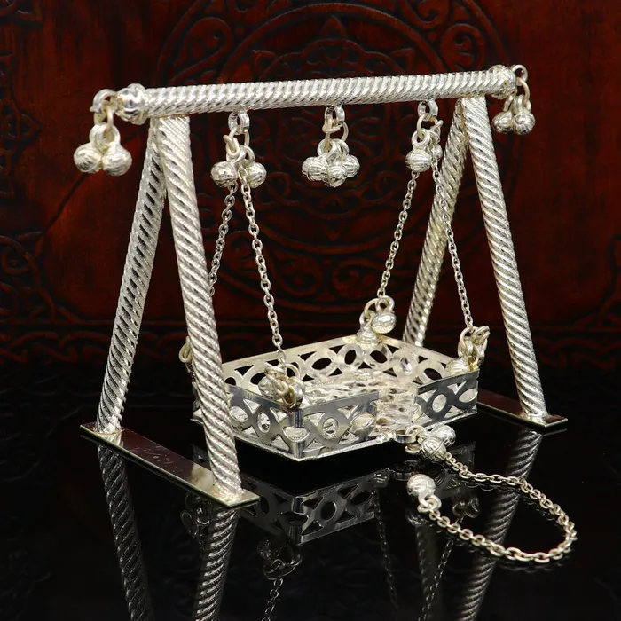 TRIBAL ORNAMENTS Sterling silver handmade Laddu Gopala jhula Baby Krishna swing child Krishna palana silver jhula laddu Gopal Jhula silver article su381 Rings TRIBAL ORNAMENTS Sterling silver handmade Laddu Gopala jhula Baby Krishna swing child Krishna palana silver jhula laddu Gopal Jhula silver article su381 Rings