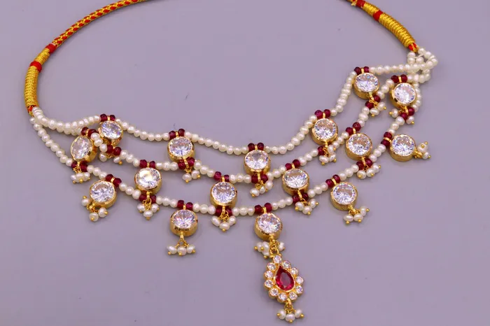 TRIBAL ORNAMENTS Vintage design handmade 22kt yellow gold gorgeous fit neck necklace wedding anniversary party wear girls jewelry from india Necklaces