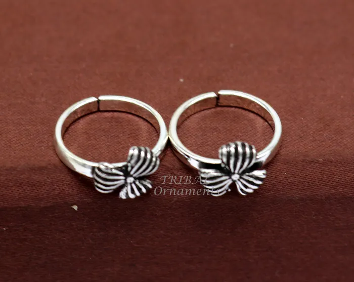 TRIBALORNAMENT Rings 925 sterling silver handmade fabulous flower design toe ring band tribal belly dance vintage style ethnic tribal brides jewelry ytr63 TRIBALORNAMENT Rings 925 sterling silver handmade fabulous flower design toe ring band tribal belly dance vintage style ethnic tribal brides jewelry ytr63