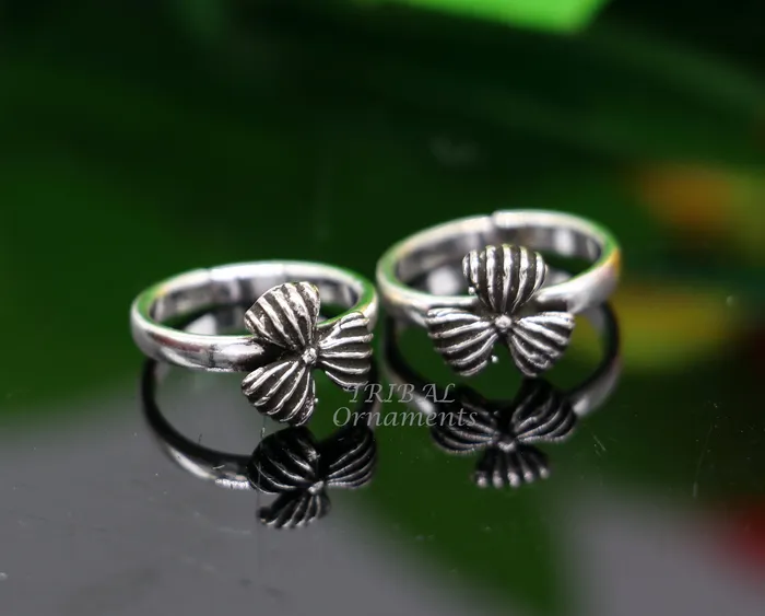 TRIBALORNAMENT Rings 925 sterling silver handmade fabulous flower design toe ring band tribal belly dance vintage style ethnic tribal brides jewelry ytr63 TRIBALORNAMENT Rings 925 sterling silver handmade fabulous flower design toe ring band tribal belly dance vintage style ethnic tribal brides jewelry ytr63