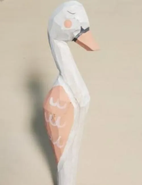 V110 Swan Wood Pen POLLY Earrings