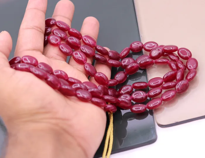 Vintage antique design handmade gorgeous Red Quartz three line necklace excellent beaded charm necklace tribal jewelry from india qd01 TRIBAL ORNAMENTS Necklaces