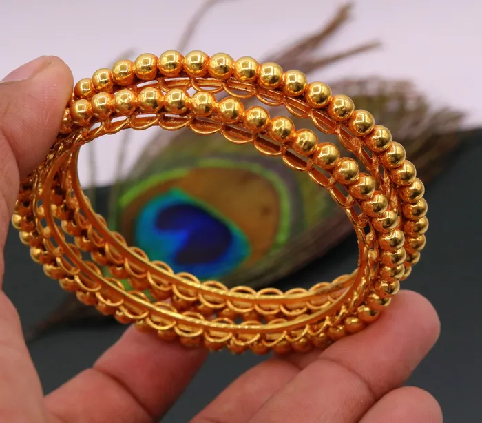 Vintage design handmade indian antique style solid gold bangle bracelet fabulous womens tribal jewelry from india ba43 TRIBAL ORNAMENTS Bracelets Vintage design handmade indian antique style solid gold bangle bracelet fabulous womens tribal jewelry from india ba43 TRIBAL ORNAMENTS Bracelets